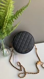 (Auth Tuồn Chính Hãng) Túi Tròn C N K Trần Ô Dây Đeo Có Thể Điều Chỉnh Dài Ngắn Size 22cm Kèm Túi Giấy