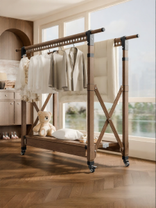 MINGZHI | Foldable & Movable Indoor Clothes Drying Rack