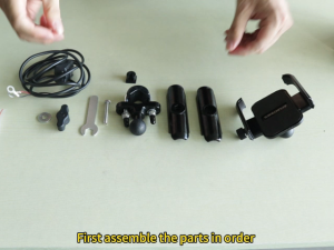 FunTimes Cellphone Holder for Motorcycle Aluminum Alloy Cp Phone Holder Original V3 With Charger