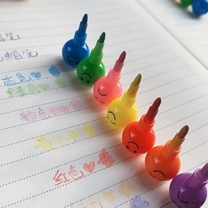 Pensel Krayon Berwarna Stackable Colorful Crayon Pencils Cute Stationery Kids Birthday Doorgift 涂鸦铅笔
