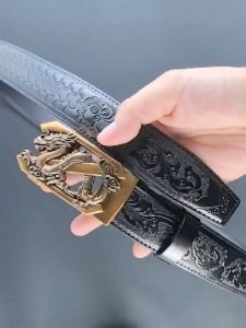 หัวเข็มขัดอัตโนมัติหนังแท้สำหรับผู้ชายเข็มขัด Tali Pinggang Kulit ธุรกิจล็อคอัตโนมัติทางการสำหรับผู้ชาย Lelaki