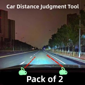 Night Glow Safety Auxiliary Vehicle Distance Judge Sticker