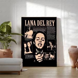 Bandai | 1PC L-Lana Del Rey Singer Poster Water Proof Paper Print Room Decor Stickers Art Wall Decoration Living Room