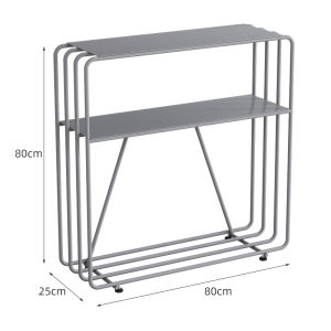 Modern Minimalist Iron Art Wall-Mounted Shelf Entrance Table Luxury Slim Storage Rack Commercial Space Metal Welding Craft