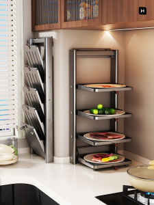 evesigar | Space-saving Wall-mounted Foldable Kitchen Storage Rack
