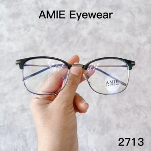 Gọng kính cận nam AMIE Eyewear mắt kính tròn gọng kim loại thiết kế đơn giản sang trọng thời trang 2713