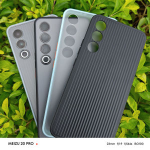 Meizu 20PRO Phone Case Transparent Grating Design Magnetic Suction Shockproof Business Style TPU Soft Edge Hard Back Cover