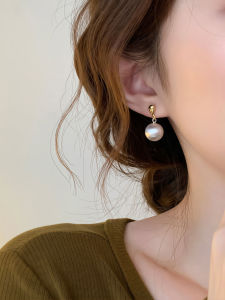 Silver round Ball Earrings Womens Pure Silver 2025 New Fashion Retro Earring Lightweight Luxury Design Sensation Earrings