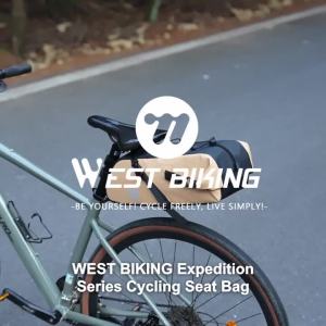 West Biking | Túi Đựng Đồ Xe Đạp WEST BIKING 14L Dung Tích Lớn Chống Thấm Nước Chất Liệu PVC Da Chống Trơn Có Van Xả Khí Màu Đen/khaki