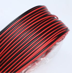 2pin Red Black Electrical Wire 16-30AWG LED Strip Cable 2 Core Tinned Copper Extension Power Cord For Lighting Audio