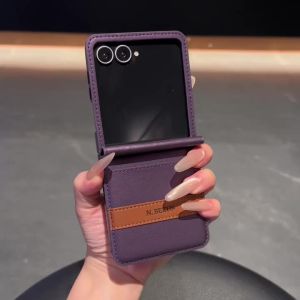 szhaiyu | Luxury Flip Leather Phone Case for Samsung Galaxy Z Flip 8 7 FE 6 5 4 3 5G Wallet Card Solt Holder Bag Book Protective Cover