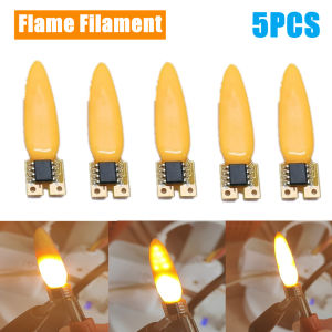 5PCS 2 Modes 3V Led Flash Candles Edison Bulb Flame LED Filament 2200K Diode Birthday Party Decoration Light Bulb Accessories