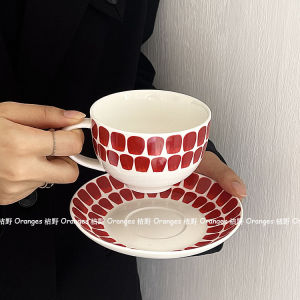 Cốc Cà Phê Sữa 24h Cổ Điển Trung Hoa Có Đế Đỏ Cốc Trà Chiều Bằng Sứ Phong Cách Bắc Âu Cổ Điển Phụ Kiện Cốc Cà Phê