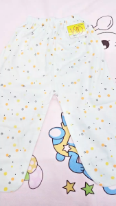 Celana Panjang Bayi Kaki Tutup Motif Putih Print Bahan Katun Celana Panjang Bayi Newborn Celana Anak