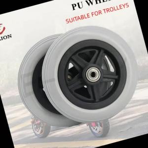 Lốp Trước Xe Lăn Linh Hoạt Màu Đen Có Ổ Bi Để Lắp Đặt Dễ Dàng Bánh Xe Scooter PU Dày Dặn Chất Lượng Cao Dễ Làm Sạch Và Trơn Tru