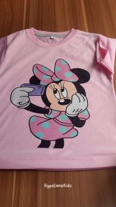 Baju Kaos Anak Perempuan Lucu Import Usia 1 - 10 Tahun Gambar Minnie - Hypelane Kids - DTF