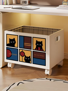 Movable Storage Bookshelf with Wheels