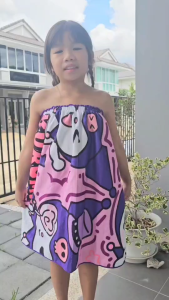 กระโจมอกผ้าขนหนู เด็กโต 4-7 ขวบ ลายการ์ตูน พร้อมส่ง ผ้านุ่มใส่สบายแห้งง่าย