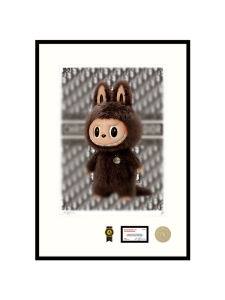 Rare 25 New Anni Gallery Hanging Painting LABUBU the MONSTERS Trendy Decorative Artwork Cartoon Animation Style Home Decoration