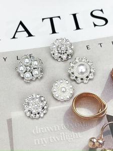 Nút Ngọc Trai Cao Cấp Nút Đá Rhinestone Tinh Tế Nút Váy Nút Áo Vest Nút Đính Đá Rhinestone Nút Trang Trí DIY