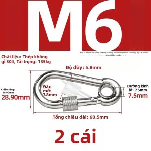 TIANZHUOJINSHU | D-carabiner Chống Trộm Inox