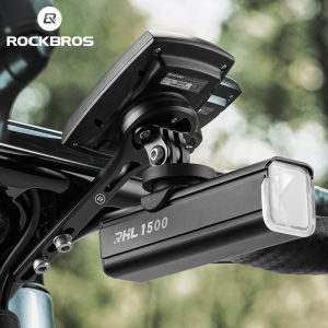 ROCKBROS Bike Hoisting Light Mount Aluminum Alloy Computer Mount Speedometer Holder Fit for Garmin/Bryton/Cateye GoPro Bicycle Extension Bracket