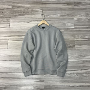 Mens Basic Pure Color round Neck Sweatshirt Comfortable Breathable Lyocell Cloud Sensation Air Layer Skin-friendly Sporty Casual