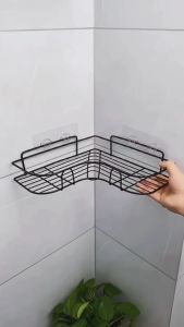 Rak Sudut Kamar Mandi Anti Air Tempel Dinding Gantung / Rak Bumbu Dapur Serbaguna Multifungsi