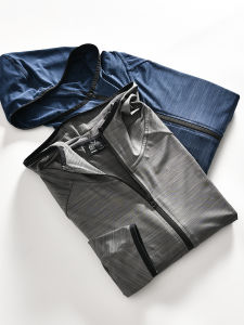 High Elasticity Outdoor Mens Jacket Spring Summer Quick Dry Breathable Casual Hooded Polyester Fiber Zipper Closure Solid Color