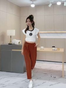 Fashionable womens pants/casual pants/new style/linen and cotton fabrics one size fits all (27-30)