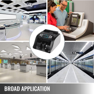 Money Counter Machine with UV/MG/MT/IR/DD Counterfeit Automatic Bill Counter Money Counter with LED Display Original Anti-Counterfeiting Money Detector Commercial Cash Counter Support Philippine New Banknotes RMB USD