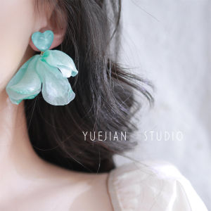 YUEJIAN Thai Land Sea Vacation Heart-Shaped Yarn Sweet Sensery Earrings Alloy Silver Gold Plated Freshly Baked Fashion Accessories for Women