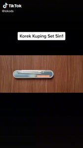 ALAT PEMBERSIH TELINGA 5 IN1 KOREK KUPING STAINLESS STEEL 5 PCS / SET TOOL PEMBERSIH KOTORAN TELINGA / KOREK KUPING BESI MUDAH DIGUNAKAN