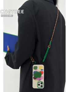 Creative Fruit Pattern iPhone 16 pro Max Case Adjustable Lanyard Two-In-One Hard Shell Compatible with Huawei Apple 15 Phablet Original Personality