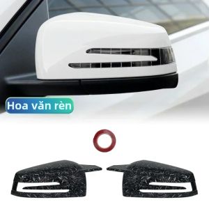 2 Chiếc Sợi Carbon Họa Tiết Chiếu Hậu Mặt Gương Bao Mũ Dành Cho Xe Mercedes Benz W176 W246 W204 W212 W221 C117 X204 X156