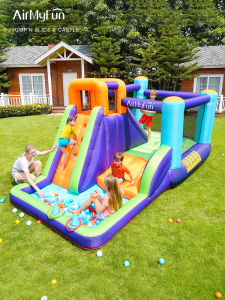 Indoor Outdoor Kids Inflatable Bouncer Castle with Slide and Climbing