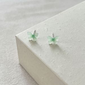 925 Needle Fairy Three-Dimensional Butterfly Studs Female Sweet and Small Mori Style New Arrival Trendy Girl Earrings Earrings