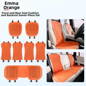 WEISHIJIE | Perforated Ventilated Nappa Leather Rear Seat Cushion Set