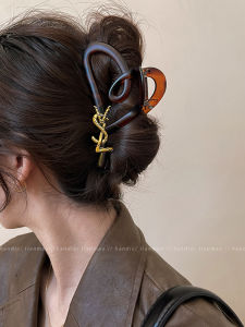 Acrylic Letter Shark Clip Womens Large Size High End Hair Accessories Korean Style Fashionable Hair Grips Headwear