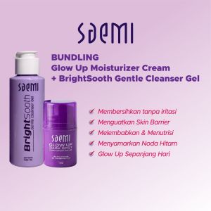 SAEMI BUNDLE Glow Up Dark Spot Moisturizer Cream - BrightSooth Gentle Cleanser Gel Pelembab Pencerah