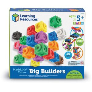 เครื่องมือเรียนรู้ LR Mathlink Cubes ของเล่นลูกบาศก์ตัวเลขสำหรับเด็ก 3 ขวบขึ้นไป Learning Resources LER4285