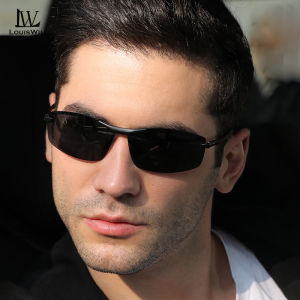 LouisWill แว่นกันแดดโพลาไรซ์แฟชั่นสำหรับผู้ชายแว่นกันแดดไร้กรอบแว่นกันแดดสำหรับขับรถแว่นกันแดดวิสัยทัศน์ที่สะอาด UV400แว่นตาสำหรับขี่จักรยานวิ่งตกปลาสำหรับผู้ชาย