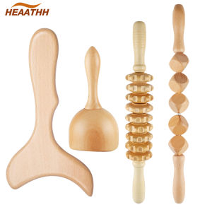 Wooden Lymphatic Drainage Massager Body Sculpturing Anti-Cellulite Maderoterapia Set Colombian Wood Therapy Tools for Men Women