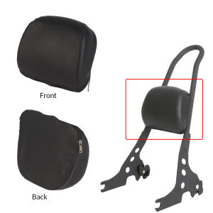 Motorcycle Passenger Backrest Sissy Bar Cushion Back Pad PU Leather For Harley Sportsters XL883 XL1200 883 1200 2004-2017