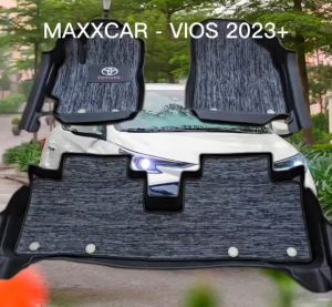 FULL  BỘ VIOS -Thảm lót sàn & cốp MAXXCAR nhựa TPE NGUYÊN SINH đúc 5D cho xe TOYOTA VIOS 2023 + tràn viền.