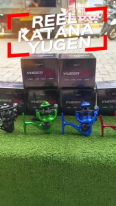 Reel Mini Katana Yugen 300 Bahan Spool Alumunium 10 BallBearing Ratio 5.2:1 Memiliki Daya Tarik Yang Kuat
