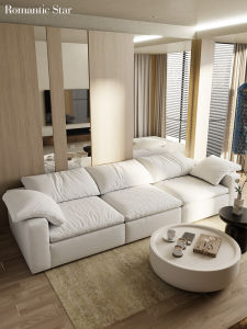 Cloud Cloud Sofa Modern Minimalist Living Room Silent White Cream Linen Cotton Fabric Soft Sofa Clouds Pack