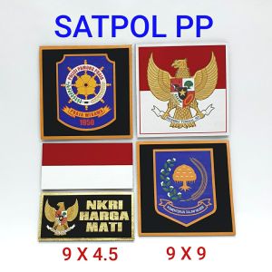 Patch SATPOL PP Pamong Praja Kemendagri Emblem Prepet Perekat Velkro Badge Tactical Army Terbaru