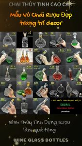Chai Thủy Tinh Đựng Rượu 500ML – nhiều mẫu - Vỏ Chai Rượu Đẹp làm quà tặng - Bình Đựng Rượu Cao Cấp Mẫu Thiết Kế Chai Rượu Độc Đáo Chai Đựng Rượu Sang Trọng Cho Tiệc Tùng - Lazada