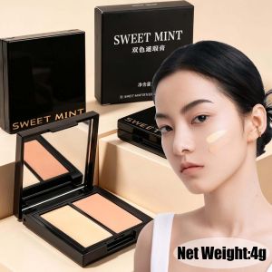 SWEET MINT Two-Color Waterproof Concealer Palette Long Lasting Moisturizing Natural Creamy Texture Blemish Dark Circle Cover Makeup Tool